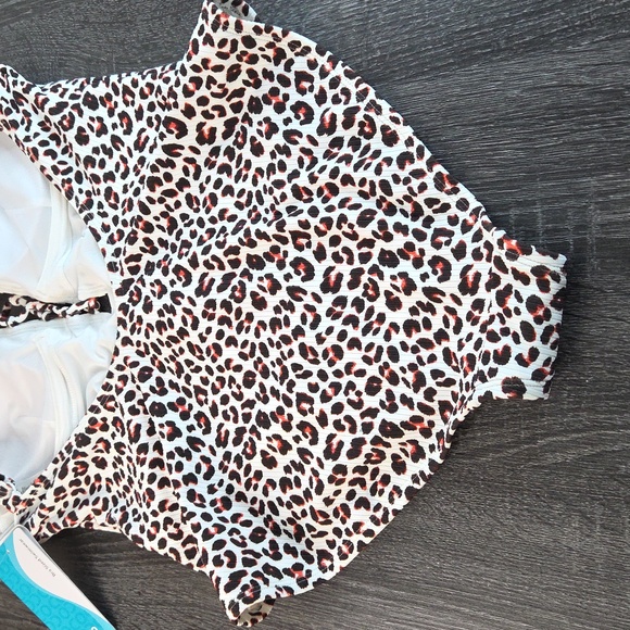 Coco Reef NWT Womans Swim Suit 36D Nylan Spandex One Piece Animal Print Brown. - Picture 4 of 16